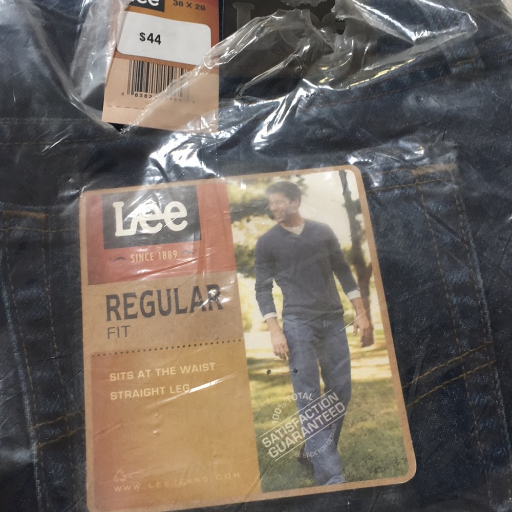 NWT Lee jeans, 38x29 dark stone